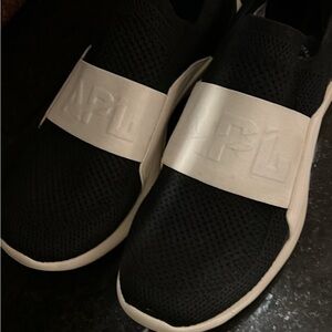 APL Men's Black Mesh Sneakers with White Strap